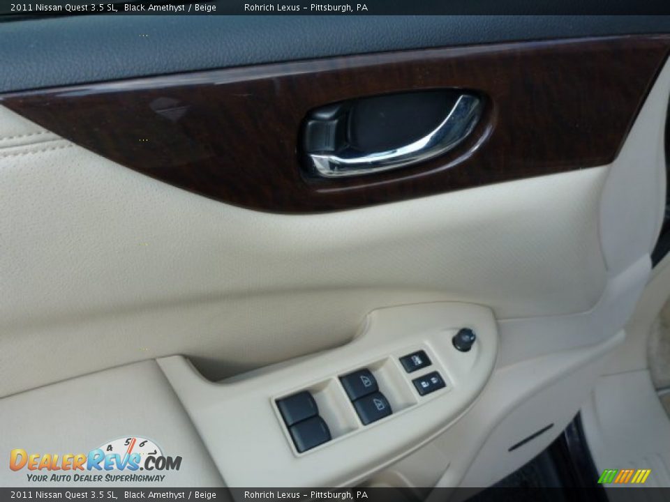 2011 Nissan Quest 3.5 SL Black Amethyst / Beige Photo #16