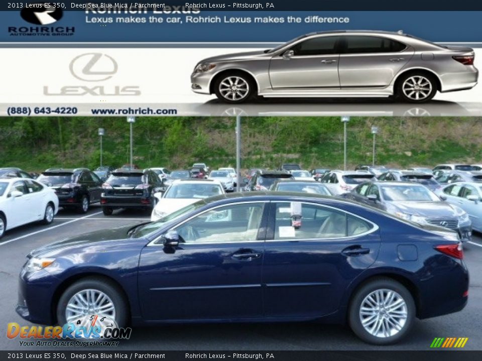 2013 Lexus ES 350 Deep Sea Blue Mica / Parchment Photo #1