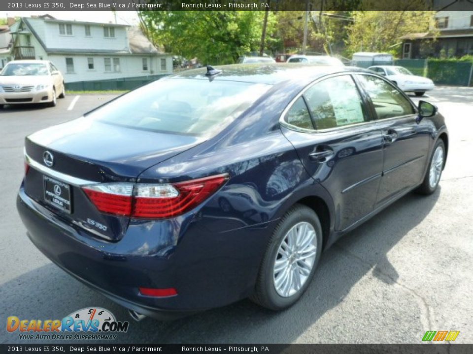 2013 Lexus ES 350 Deep Sea Blue Mica / Parchment Photo #4