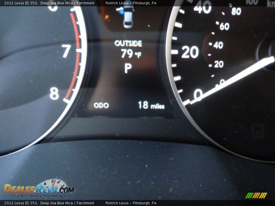 2013 Lexus ES 350 Deep Sea Blue Mica / Parchment Photo #19