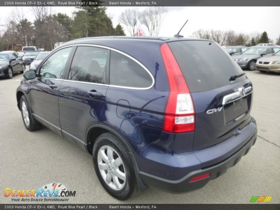 2009 Honda CR-V EX-L 4WD Royal Blue Pearl / Black Photo #5