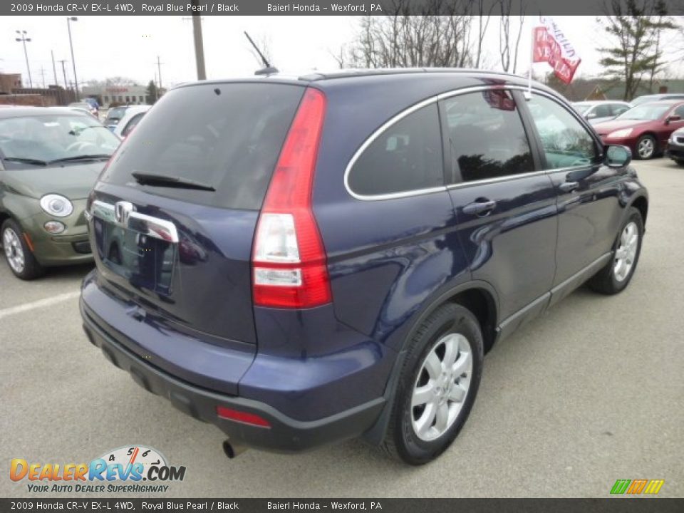 2009 Honda CR-V EX-L 4WD Royal Blue Pearl / Black Photo #7