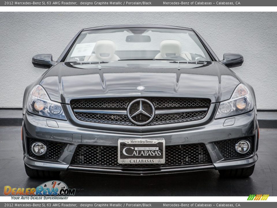 2012 Mercedes-Benz SL 63 AMG Roadster designo Graphite Metallic / Porcelain/Black Photo #2