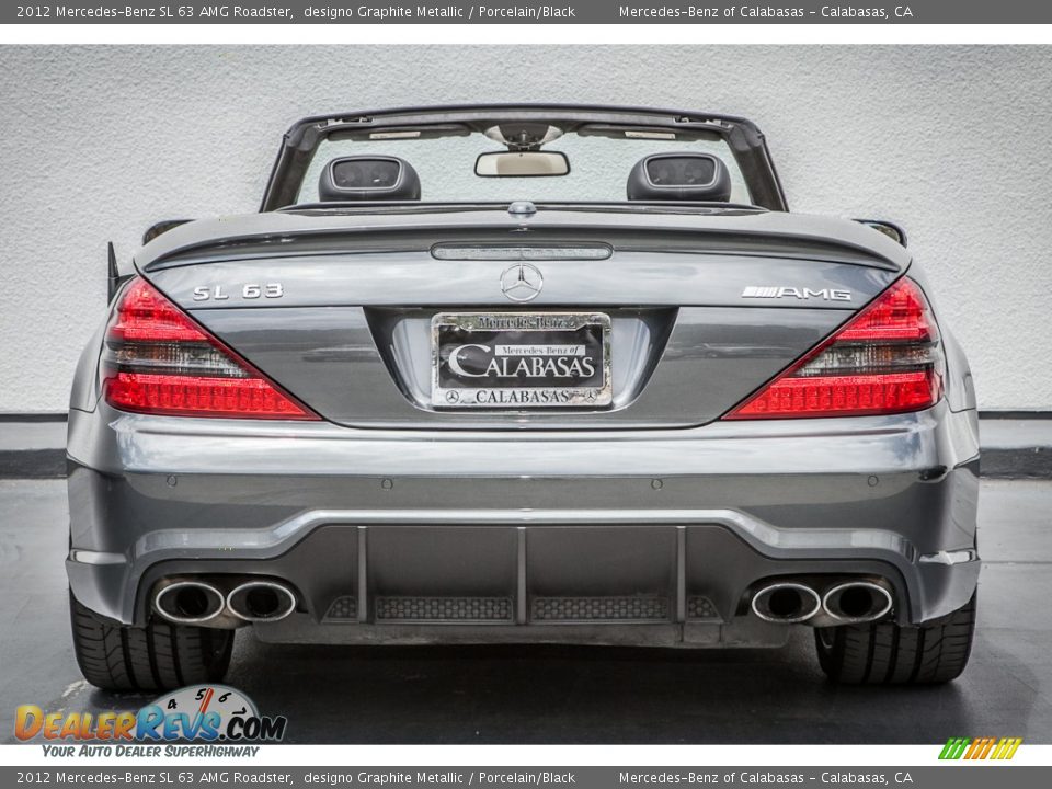 2012 Mercedes-Benz SL 63 AMG Roadster designo Graphite Metallic / Porcelain/Black Photo #3