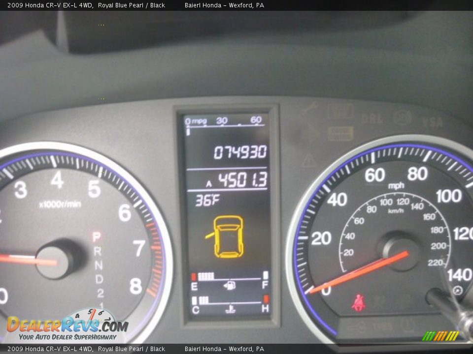 2009 Honda CR-V EX-L 4WD Royal Blue Pearl / Black Photo #20