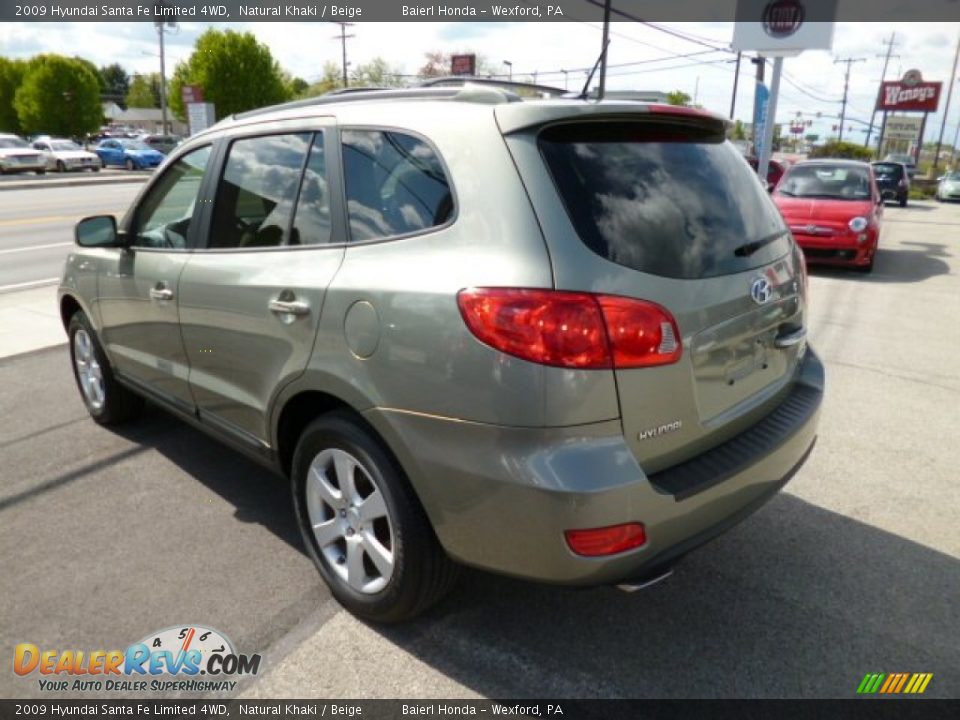 2009 Hyundai Santa Fe Limited 4WD Natural Khaki / Beige Photo #5