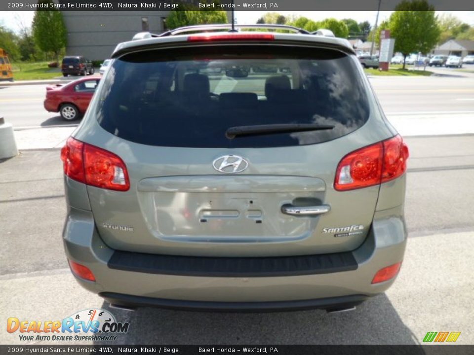 2009 Hyundai Santa Fe Limited 4WD Natural Khaki / Beige Photo #6