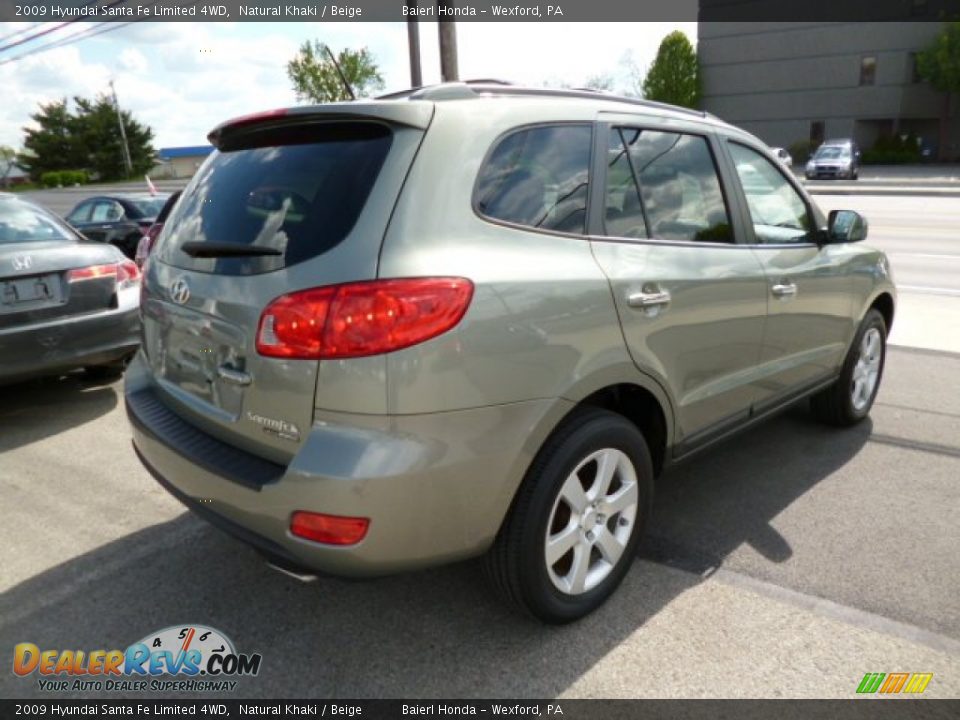 2009 Hyundai Santa Fe Limited 4WD Natural Khaki / Beige Photo #7