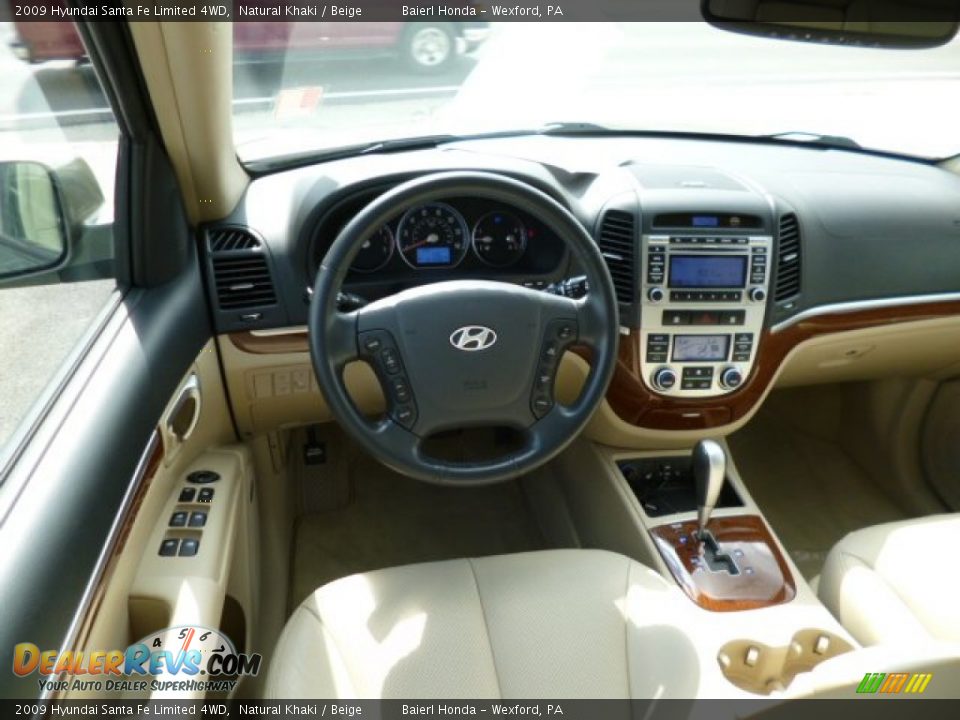 2009 Hyundai Santa Fe Limited 4WD Natural Khaki / Beige Photo #15