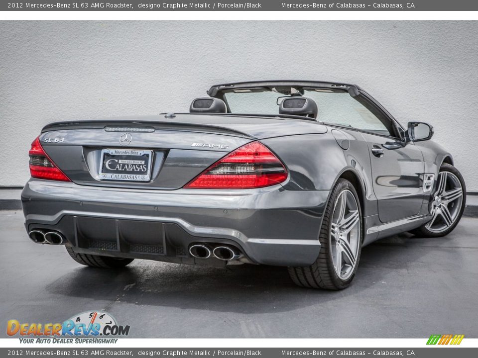 2012 Mercedes-Benz SL 63 AMG Roadster designo Graphite Metallic / Porcelain/Black Photo #14