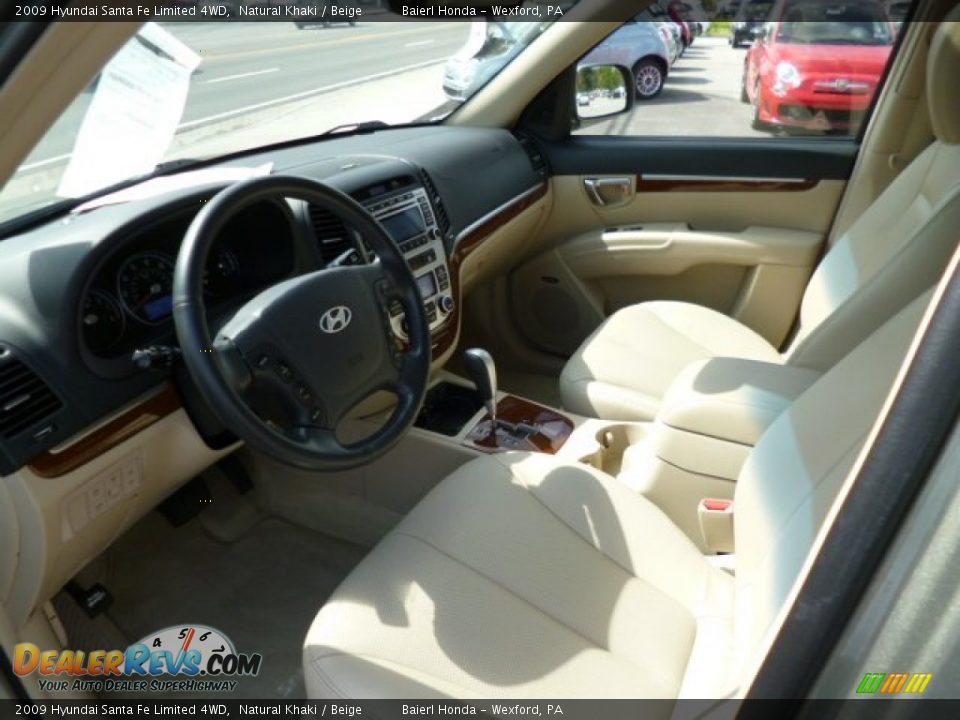 2009 Hyundai Santa Fe Limited 4WD Natural Khaki / Beige Photo #17