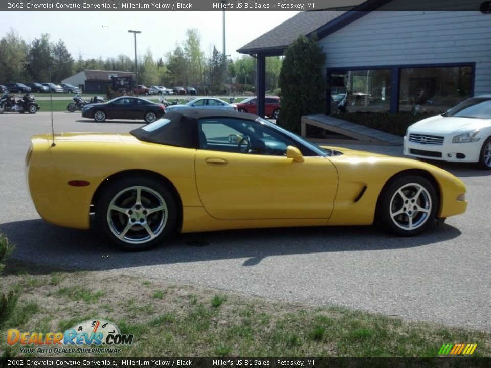 2002 Chevrolet Corvette Convertible Millenium Yellow / Black Photo #3