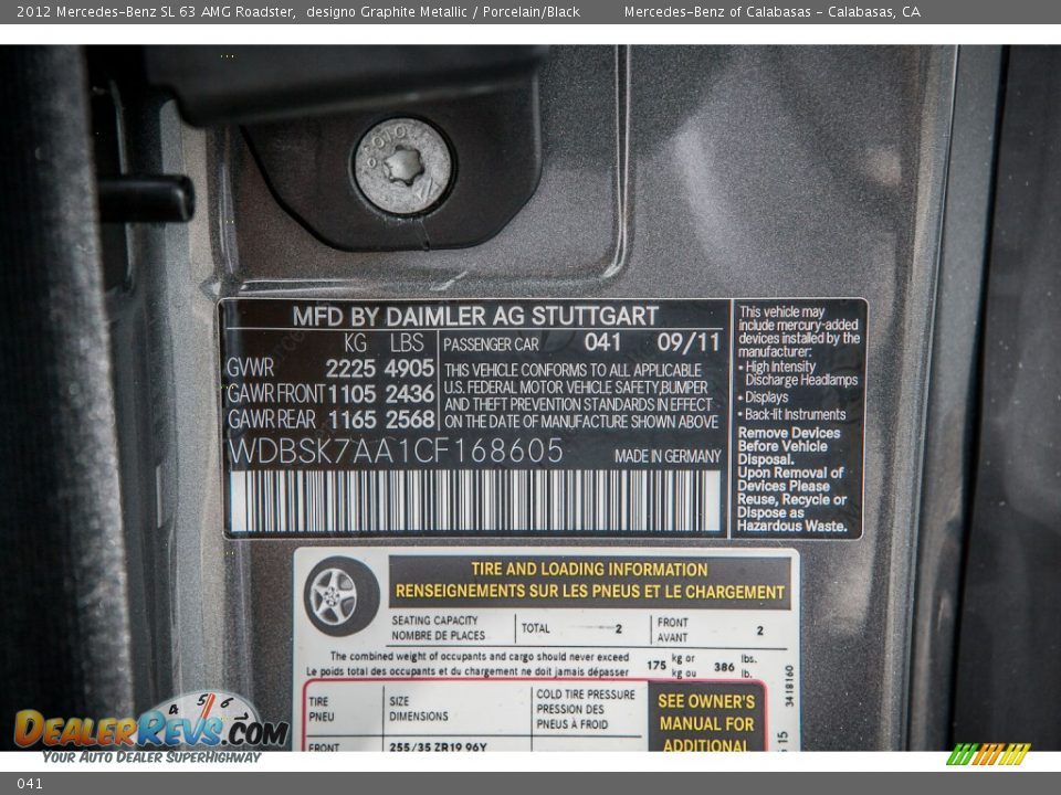 041 - 2012 Mercedes-Benz SL
