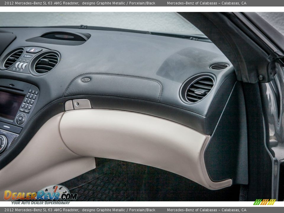 2012 Mercedes-Benz SL 63 AMG Roadster designo Graphite Metallic / Porcelain/Black Photo #22