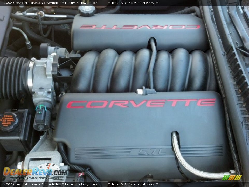 2002 Chevrolet Corvette Convertible 5.7 Liter OHV 16 Valve LS1 V8 Engine Photo #13