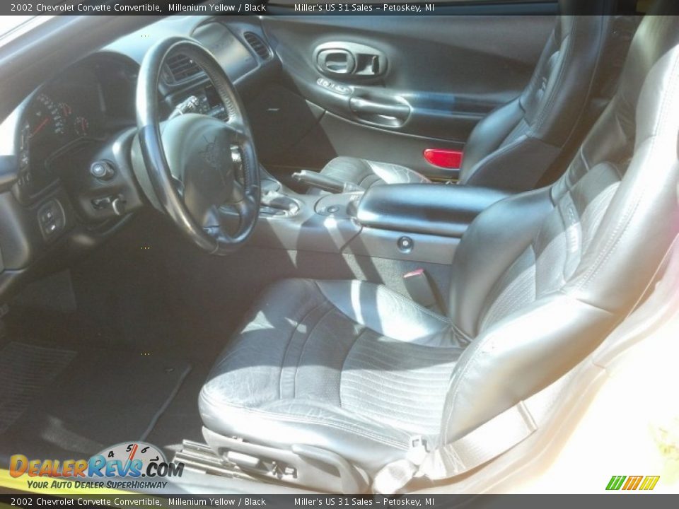2002 Chevrolet Corvette Convertible Millenium Yellow / Black Photo #14