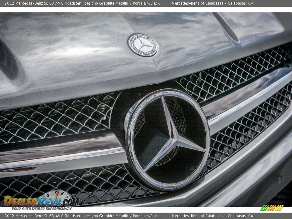 2012 Mercedes-Benz SL 63 AMG Roadster designo Graphite Metallic / Porcelain/Black Photo #29