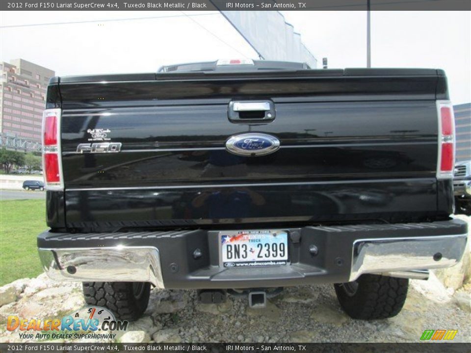 2012 Ford F150 Lariat SuperCrew 4x4 Tuxedo Black Metallic / Black Photo #5