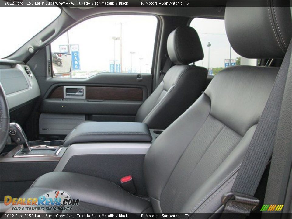 2012 Ford F150 Lariat SuperCrew 4x4 Tuxedo Black Metallic / Black Photo #9