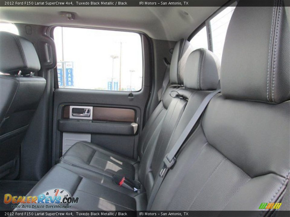 2012 Ford F150 Lariat SuperCrew 4x4 Tuxedo Black Metallic / Black Photo #10