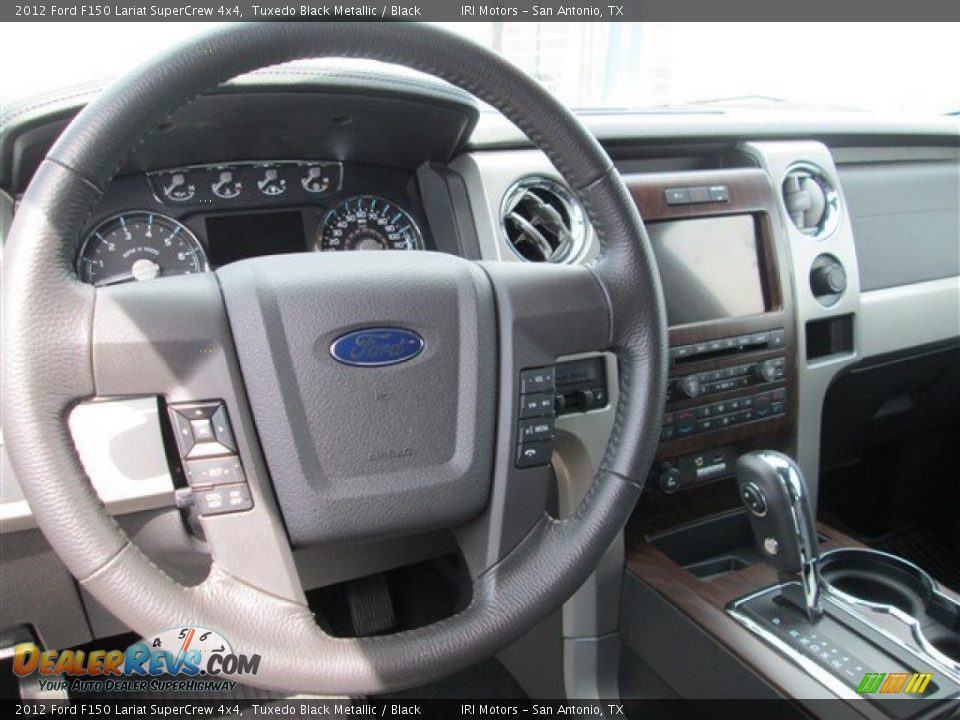 2012 Ford F150 Lariat SuperCrew 4x4 Tuxedo Black Metallic / Black Photo #11