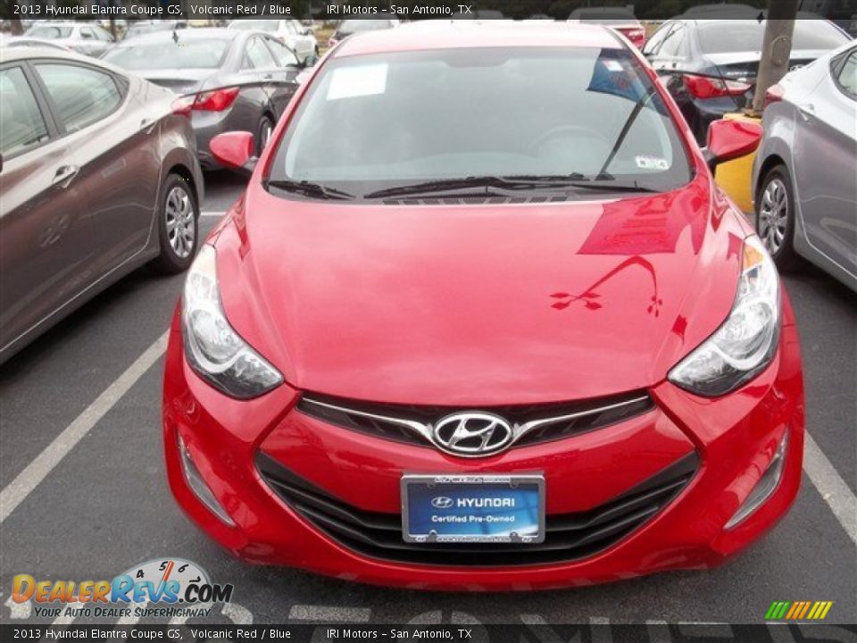 2013 Hyundai Elantra Coupe GS Volcanic Red / Blue Photo #1