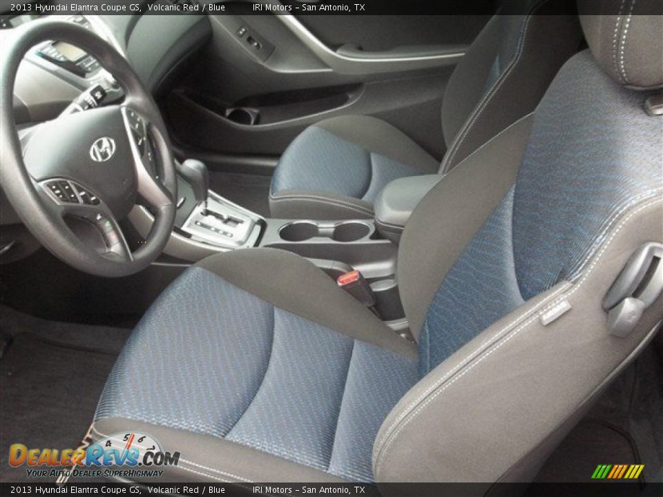 2013 Hyundai Elantra Coupe GS Volcanic Red / Blue Photo #5