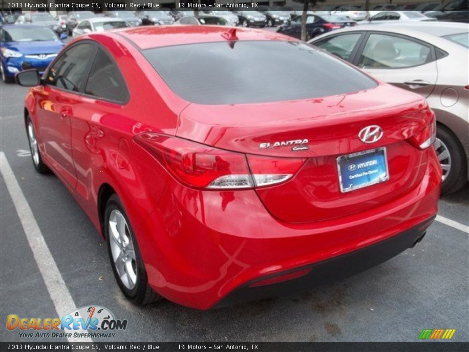2013 Hyundai Elantra Coupe GS Volcanic Red / Blue Photo #7