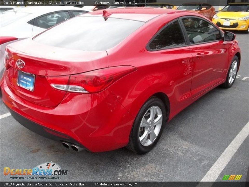 2013 Hyundai Elantra Coupe GS Volcanic Red / Blue Photo #8