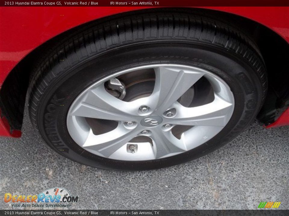 2013 Hyundai Elantra Coupe GS Volcanic Red / Blue Photo #9