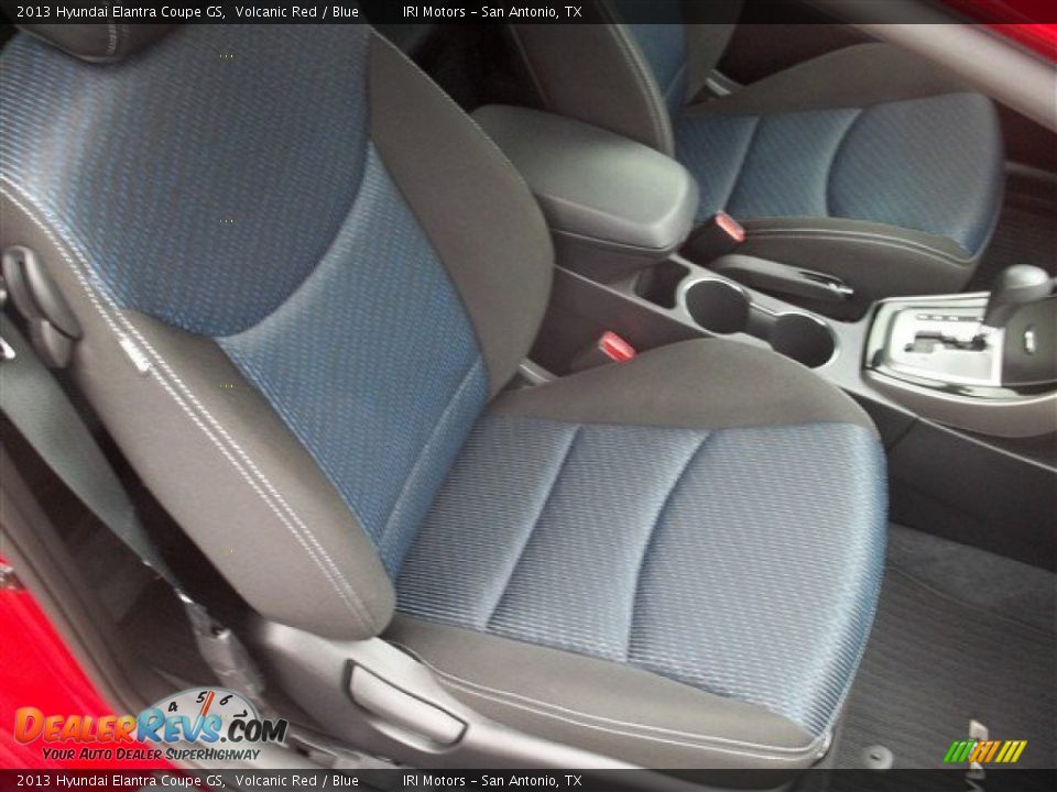 2013 Hyundai Elantra Coupe GS Volcanic Red / Blue Photo #12