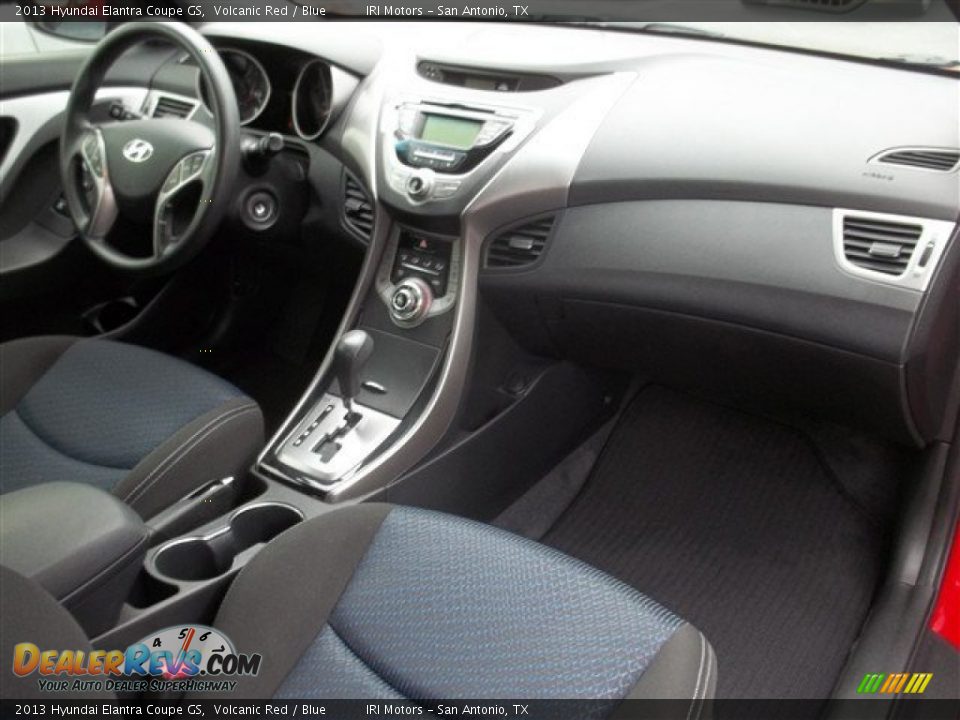2013 Hyundai Elantra Coupe GS Volcanic Red / Blue Photo #13