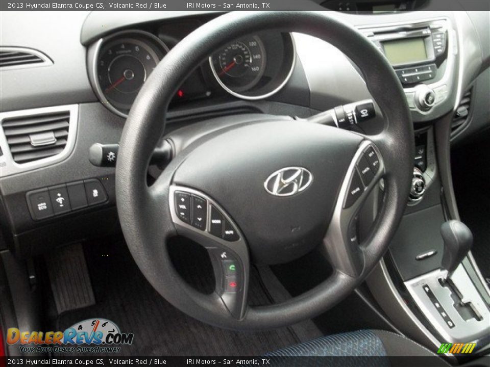 2013 Hyundai Elantra Coupe GS Volcanic Red / Blue Photo #15