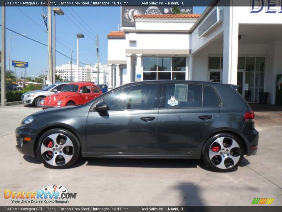 2010 Volkswagen GTI 4 Door Carbon Grey Steel / Interlagos Plaid Cloth Photo #2