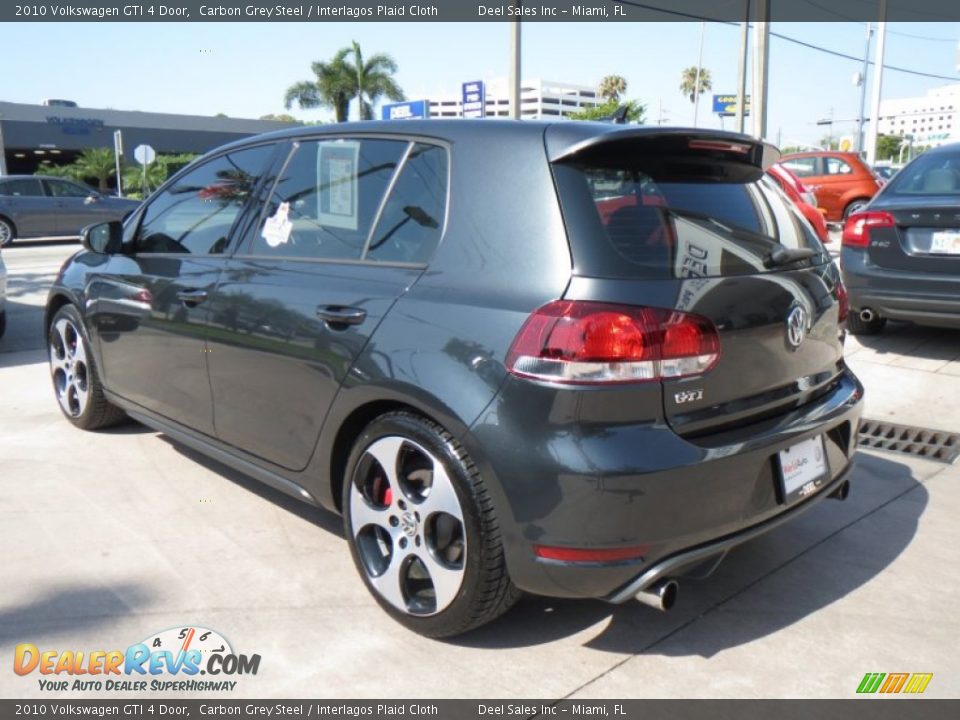 2010 Volkswagen GTI 4 Door Carbon Grey Steel / Interlagos Plaid Cloth Photo #3