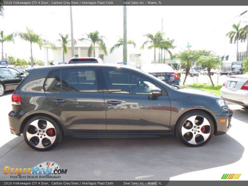 2010 Volkswagen GTI 4 Door Carbon Grey Steel / Interlagos Plaid Cloth Photo #6