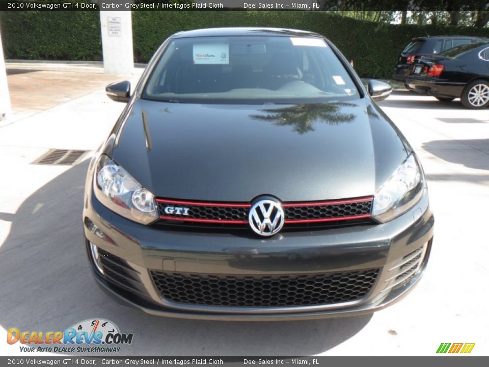 2010 Volkswagen GTI 4 Door Carbon Grey Steel / Interlagos Plaid Cloth Photo #8