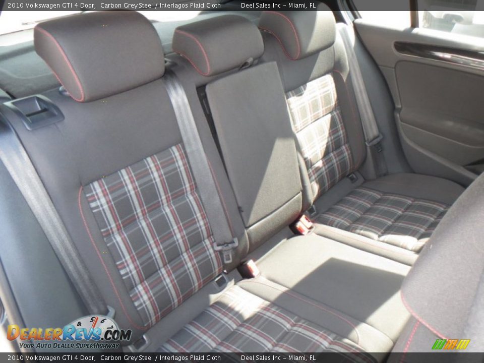 2010 Volkswagen GTI 4 Door Carbon Grey Steel / Interlagos Plaid Cloth Photo #11