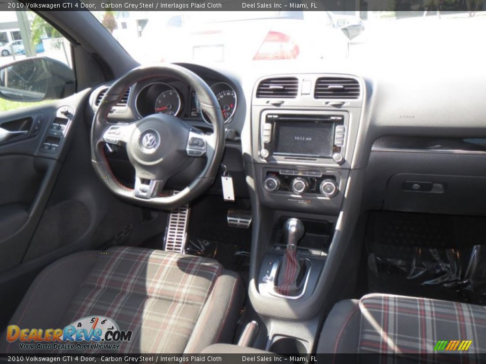 2010 Volkswagen GTI 4 Door Carbon Grey Steel / Interlagos Plaid Cloth Photo #12