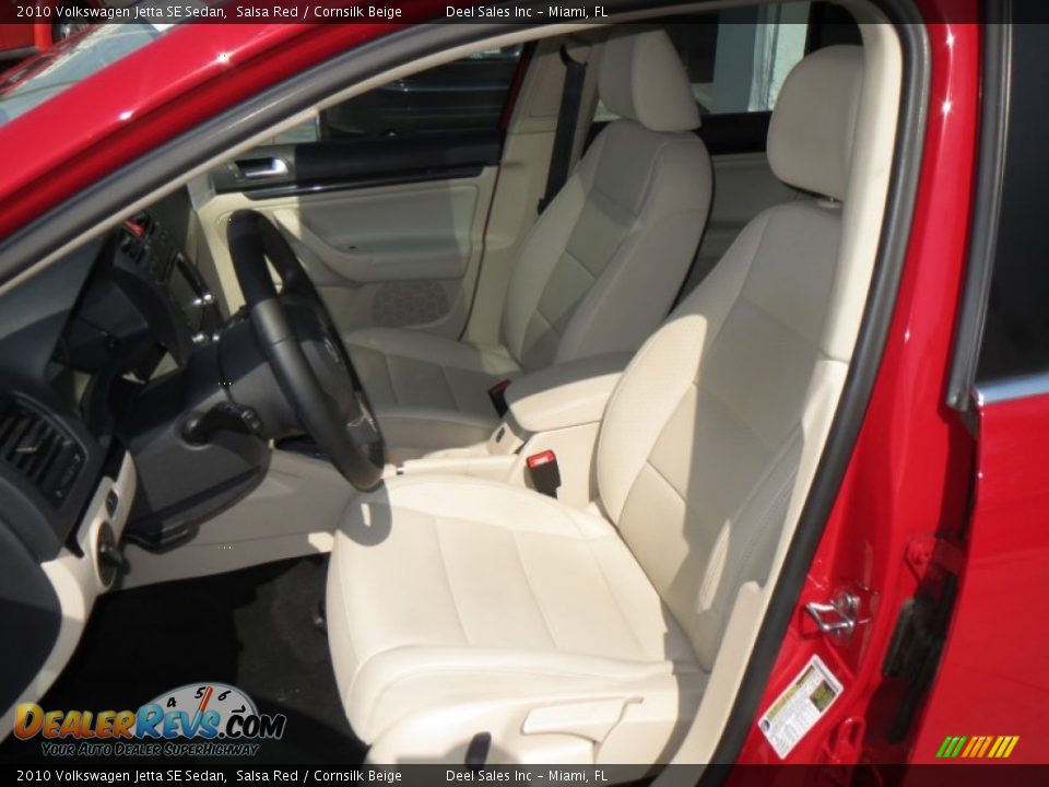 2010 Volkswagen Jetta SE Sedan Salsa Red / Cornsilk Beige Photo #9