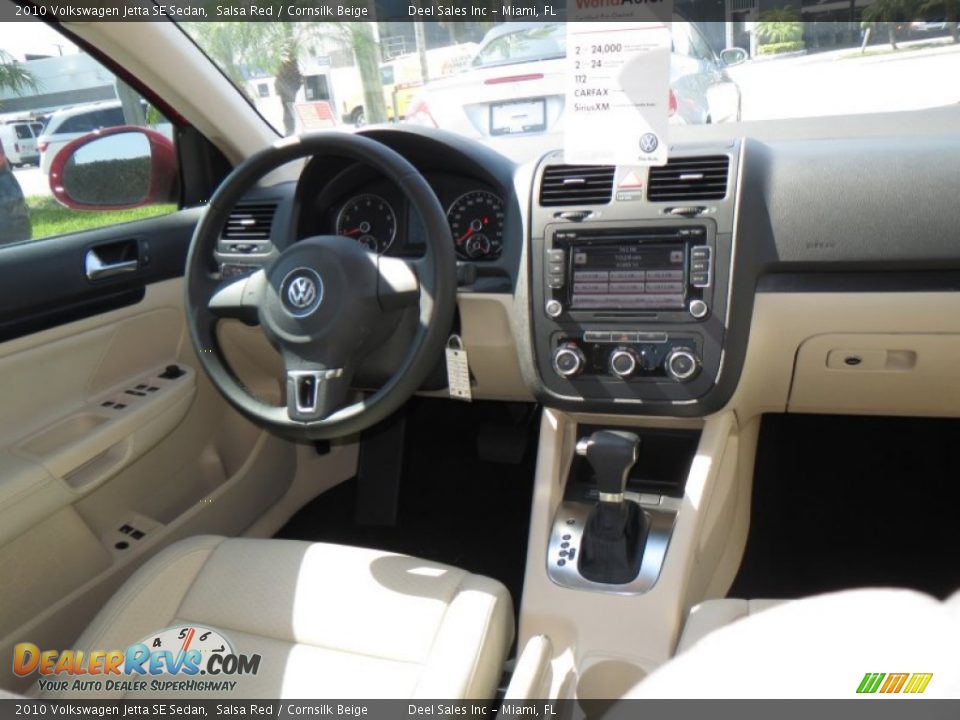 2010 Volkswagen Jetta SE Sedan Salsa Red / Cornsilk Beige Photo #12