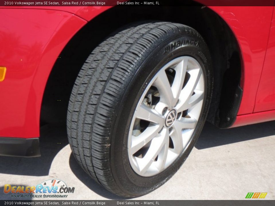 2010 Volkswagen Jetta SE Sedan Salsa Red / Cornsilk Beige Photo #13