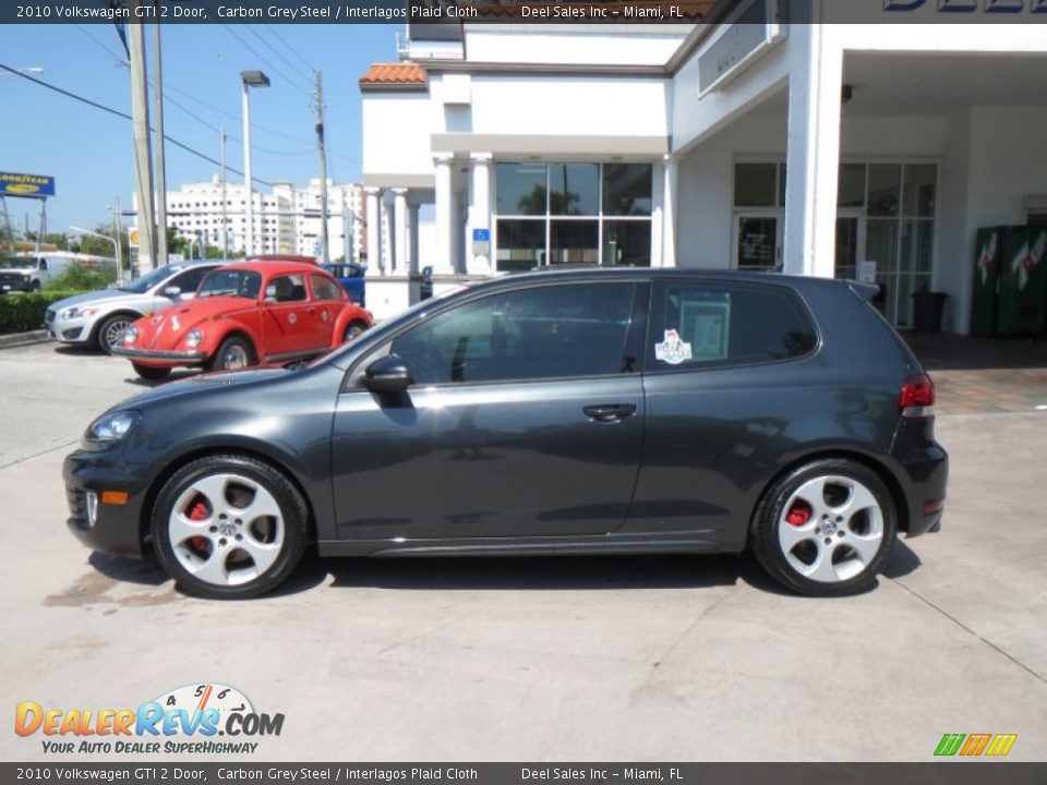 2010 Volkswagen GTI 2 Door Carbon Grey Steel / Interlagos Plaid Cloth Photo #2