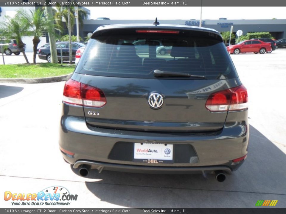 2010 Volkswagen GTI 2 Door Carbon Grey Steel / Interlagos Plaid Cloth Photo #4