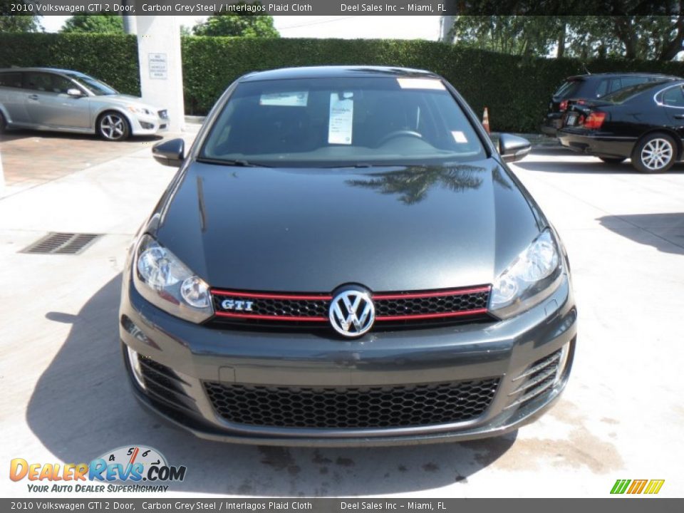 2010 Volkswagen GTI 2 Door Carbon Grey Steel / Interlagos Plaid Cloth Photo #8