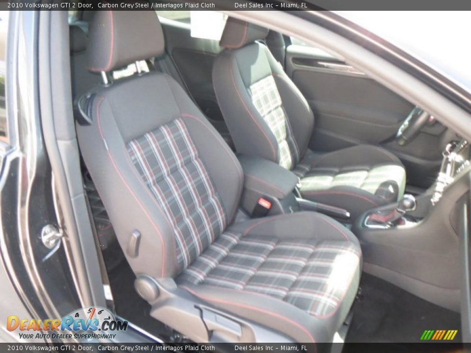 2010 Volkswagen GTI 2 Door Carbon Grey Steel / Interlagos Plaid Cloth Photo #10
