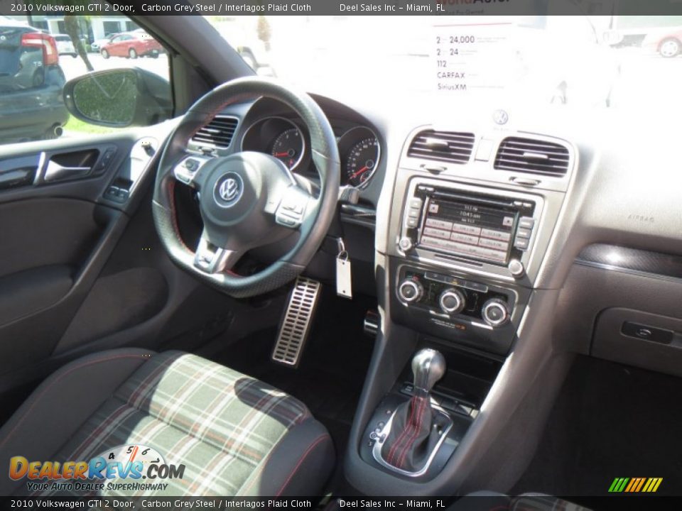 2010 Volkswagen GTI 2 Door Carbon Grey Steel / Interlagos Plaid Cloth Photo #12