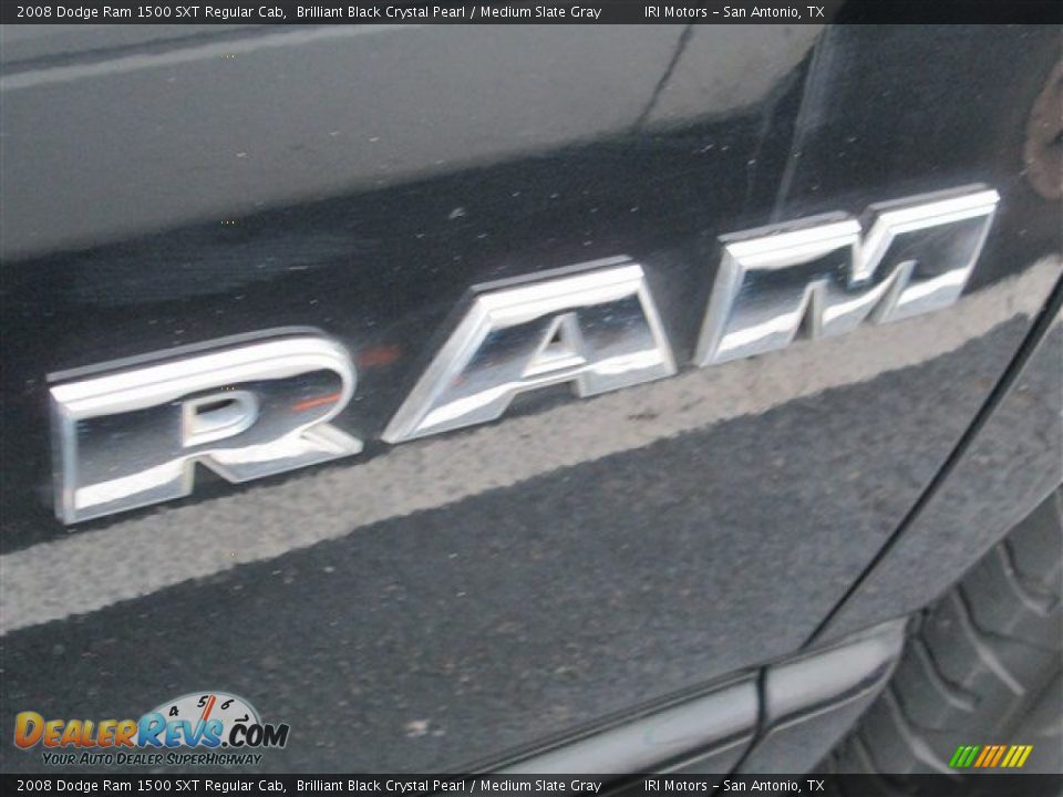 2008 Dodge Ram 1500 SXT Regular Cab Brilliant Black Crystal Pearl / Medium Slate Gray Photo #2