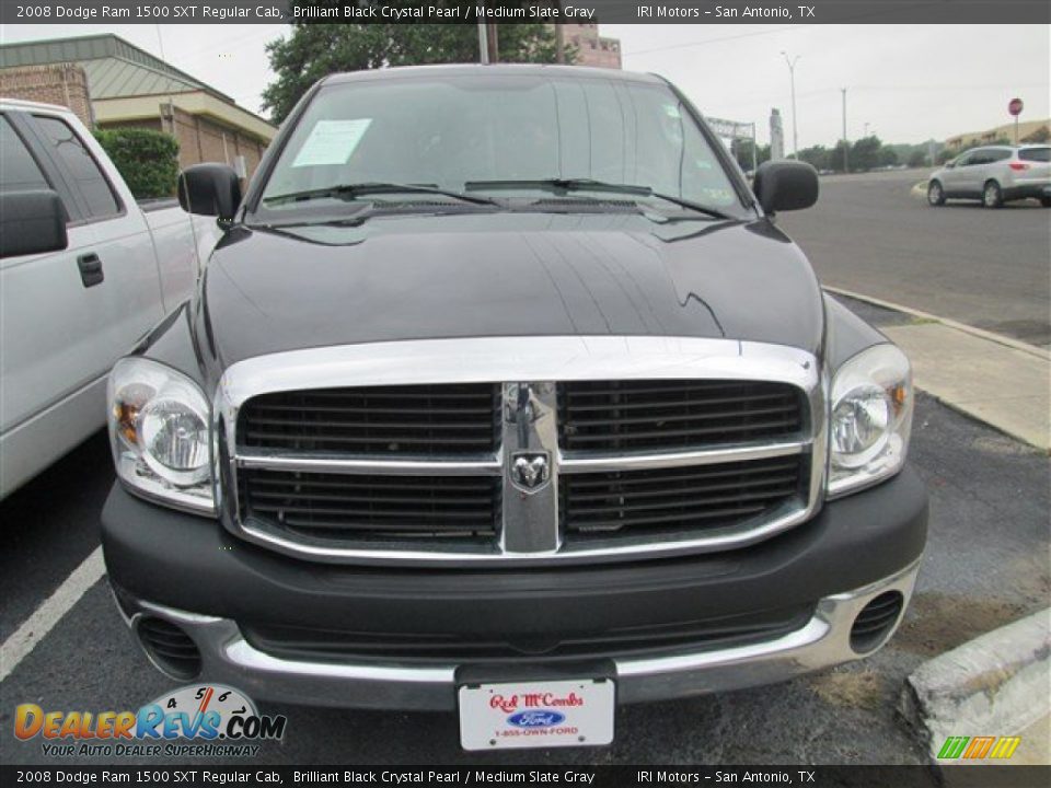 2008 Dodge Ram 1500 SXT Regular Cab Brilliant Black Crystal Pearl / Medium Slate Gray Photo #4