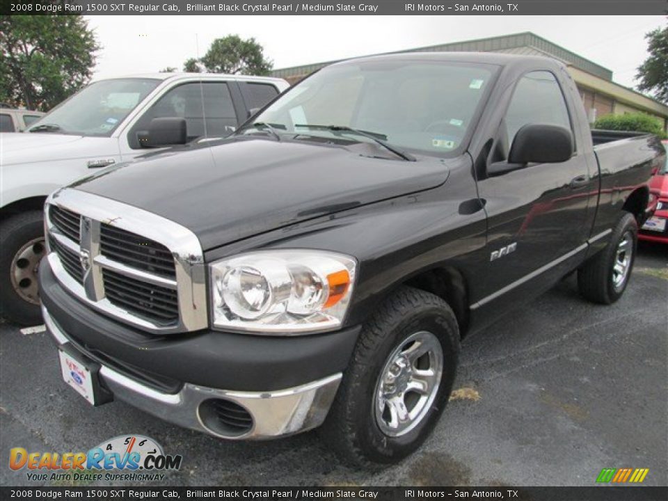 2008 Dodge Ram 1500 SXT Regular Cab Brilliant Black Crystal Pearl / Medium Slate Gray Photo #5